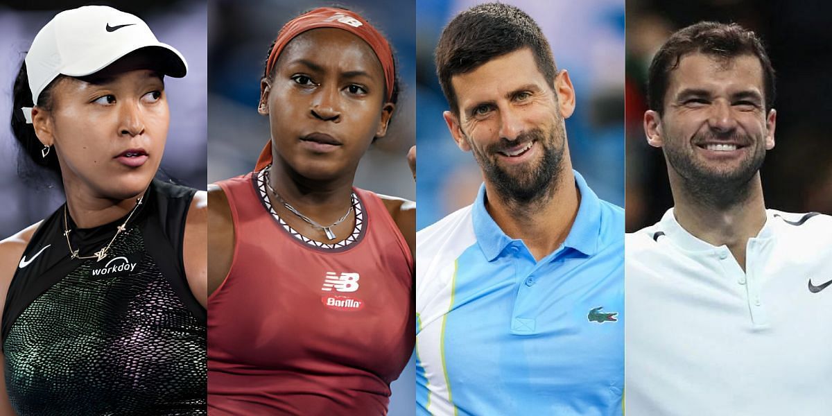 (Left to Right) Naomi Osaka, Coco Gauff, Novak Djokovic, Grigor Dimitrov (Source: Getty Images)