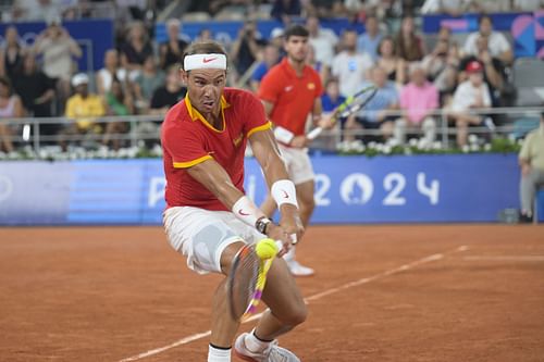 Rafael Nadal at the Olympic Games Paris 2024 - Men's doubles quarter-final tennis (Source: Getty)