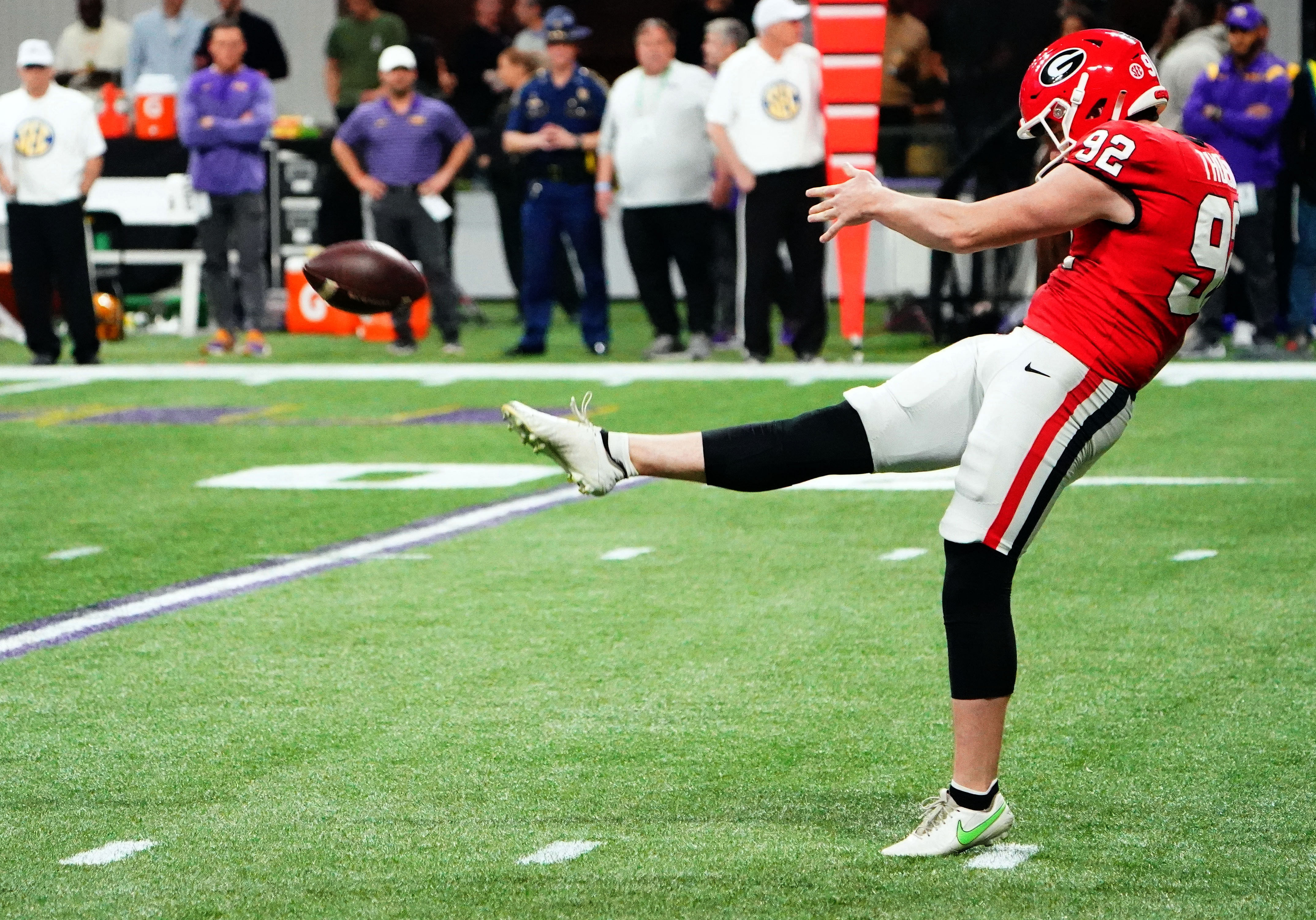 Georgia punter Brett Thorson is off to a great start to 2024. (Photo Credit: IMAGN)