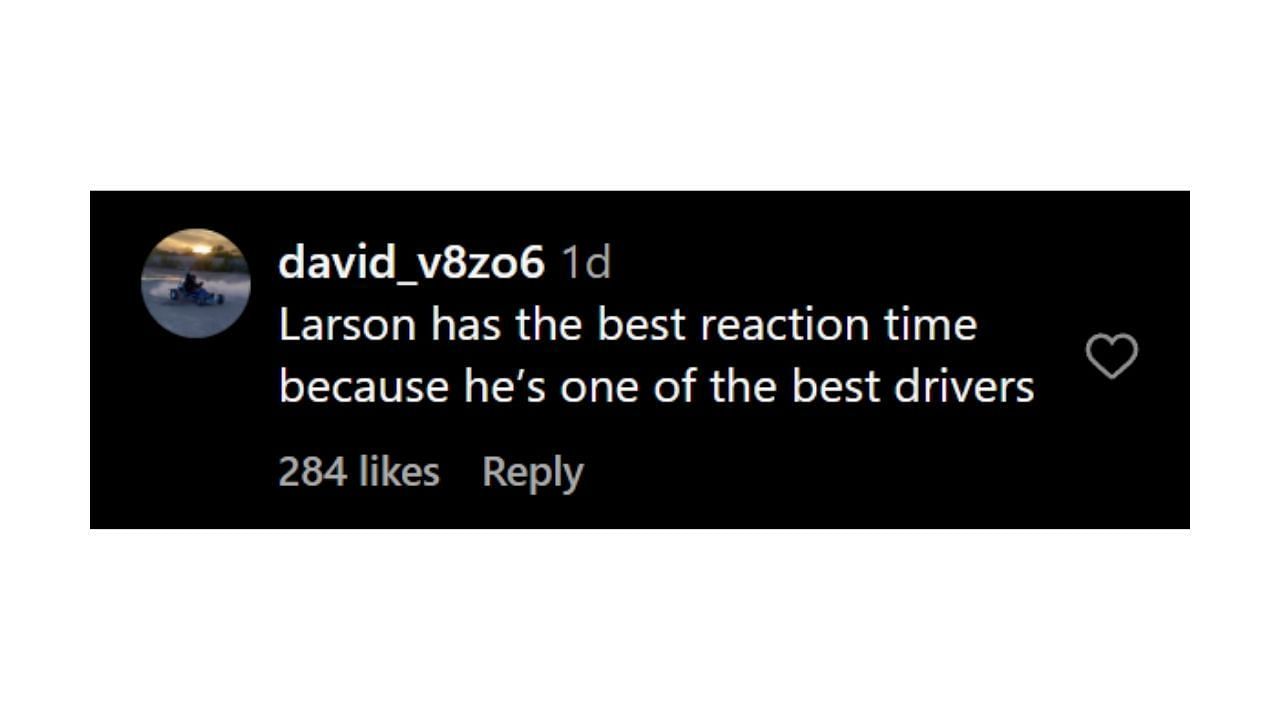 @david_v8zo6&#039;s comment under @teamhendrick&#039;s Instagram post