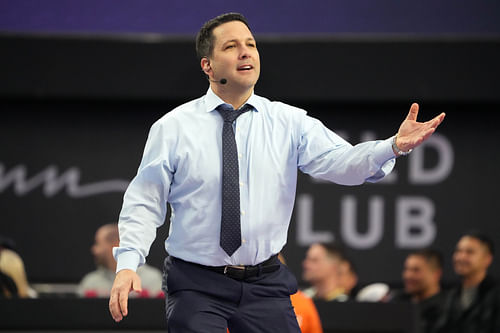 ESPN senior NFL insider Adam Schefter during the Pro Bowl Games at Allegiant Stadium. Photo Credit: Imagn