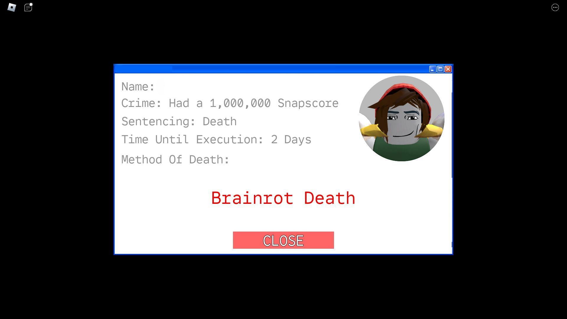 Death sentence (Image via Roblox)