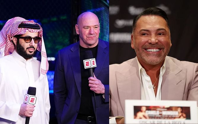 Eddie Hearn believes Dana White won't "play ball" with Turki Alalshikh brokering peace with Oscar De La Hoya