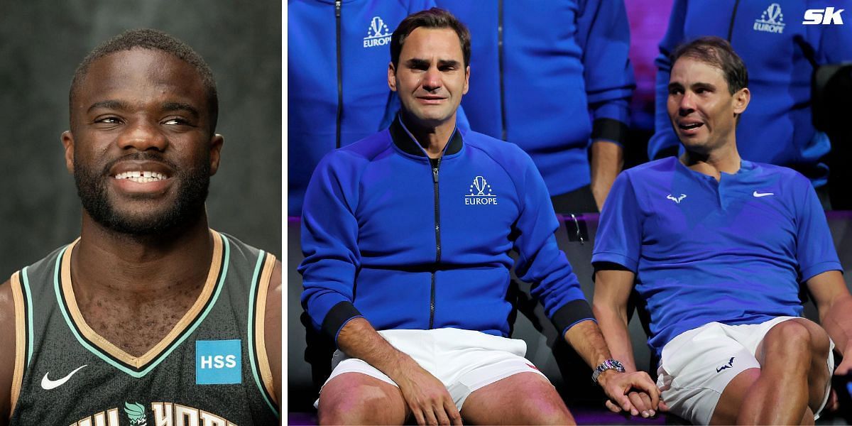 Frances Tiafoe (L) revisits Laver Cup memories involving Rafael Nadal and Roger Federer (Images: Getty)