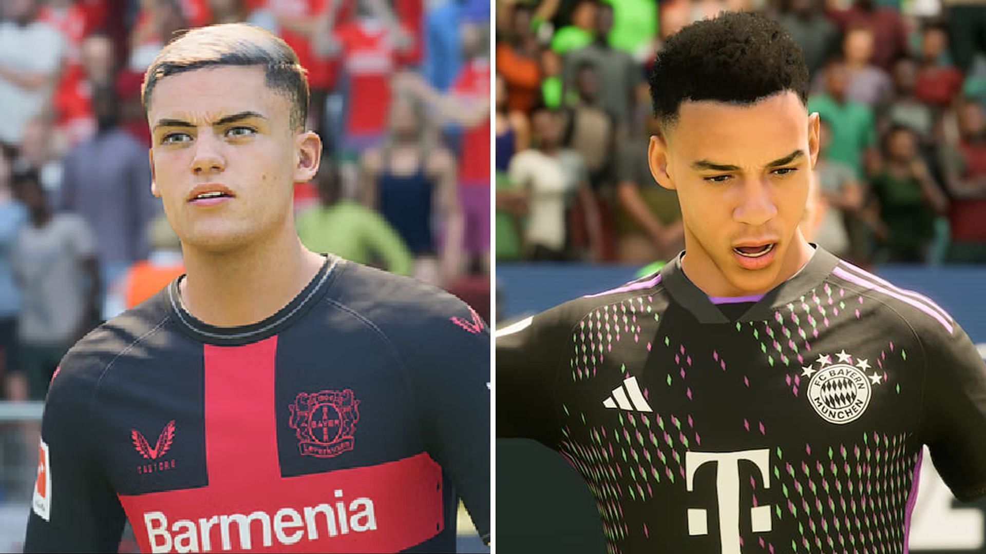 Comparison between Wirtz and Musiala in EA FC 25 (Image via EA Sports)