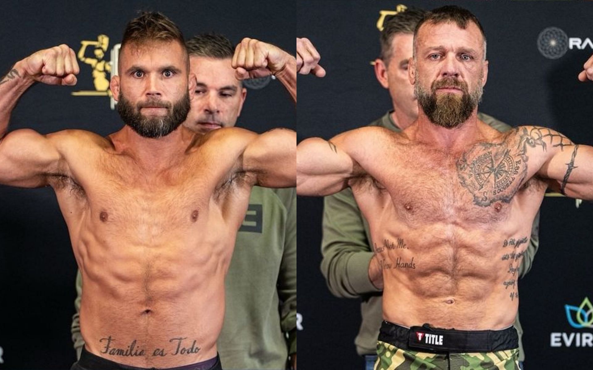 Jeremy Stephens (left) will take on Bobby Taylor (right) in the co-main event of BKFC 65. [Images courtesy @bareknucklefc on Instagram]