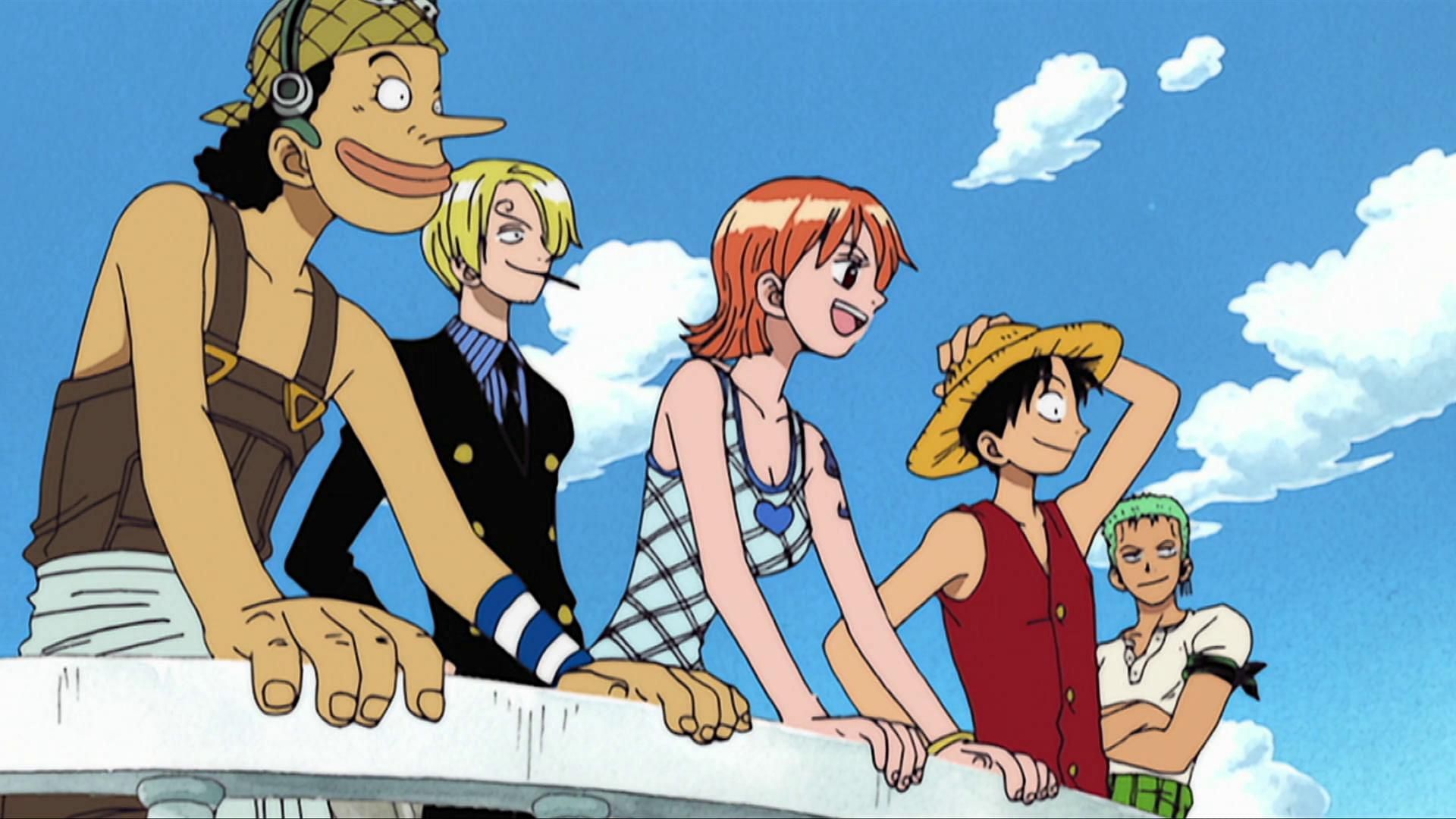 The first five members of the crew (Image via Toei Animation)