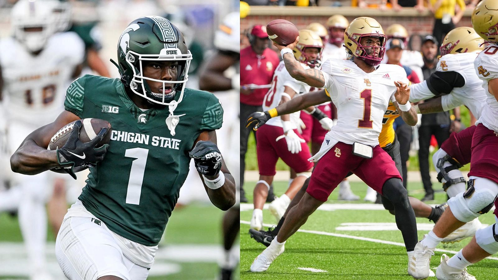 Michigan State puts a 3-0 record on the line against Boston College and QB Thomas Castellanos. (Photo Credits: IMAGN)