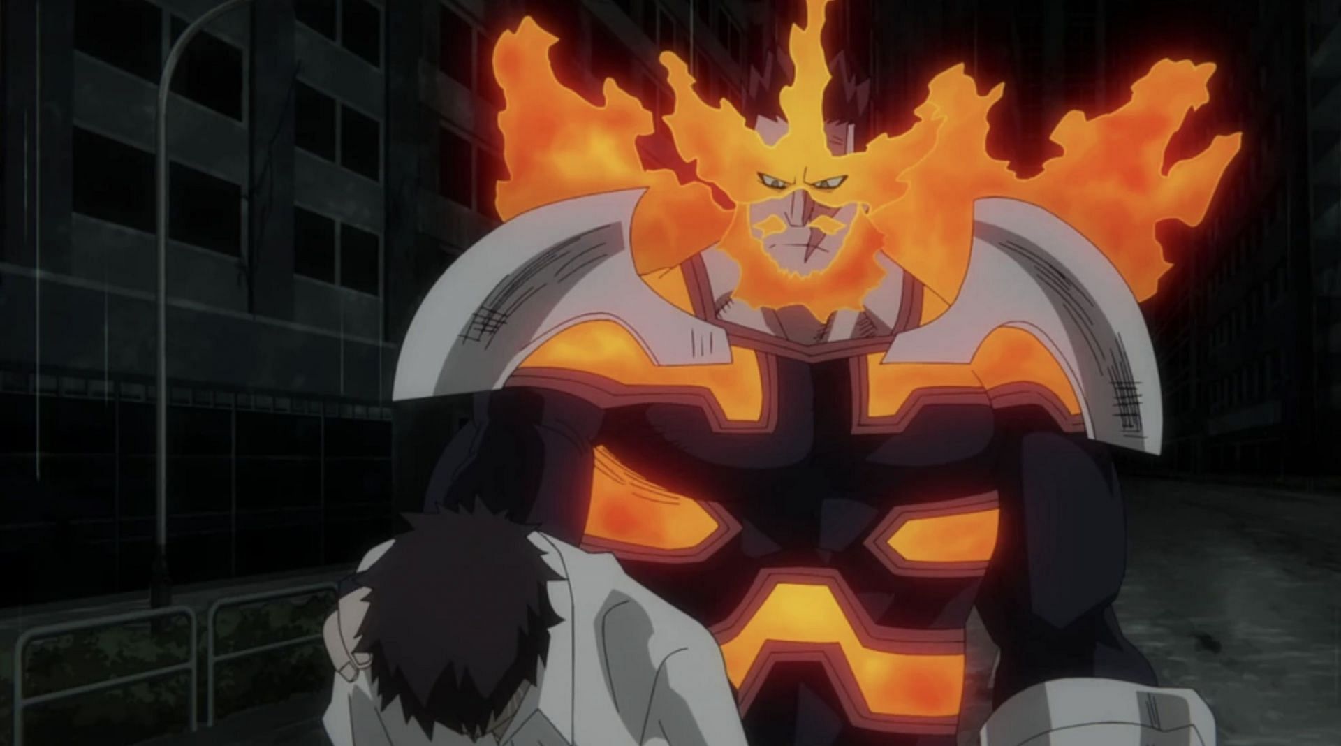 Endeavor as seen in anime (Image via Studio Bones)