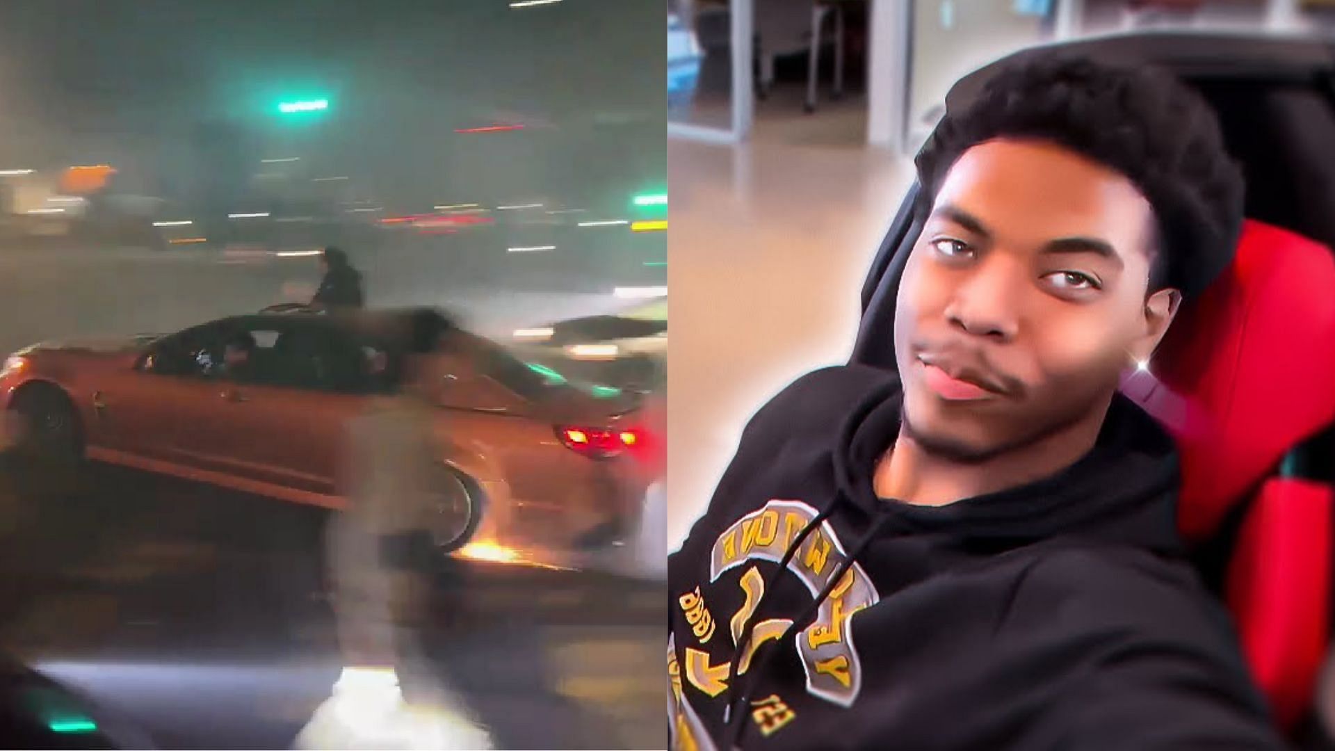 MostValid is known for pulling off stunts in his car (Images via MostValid/Kick, MostValid/YouTube) 