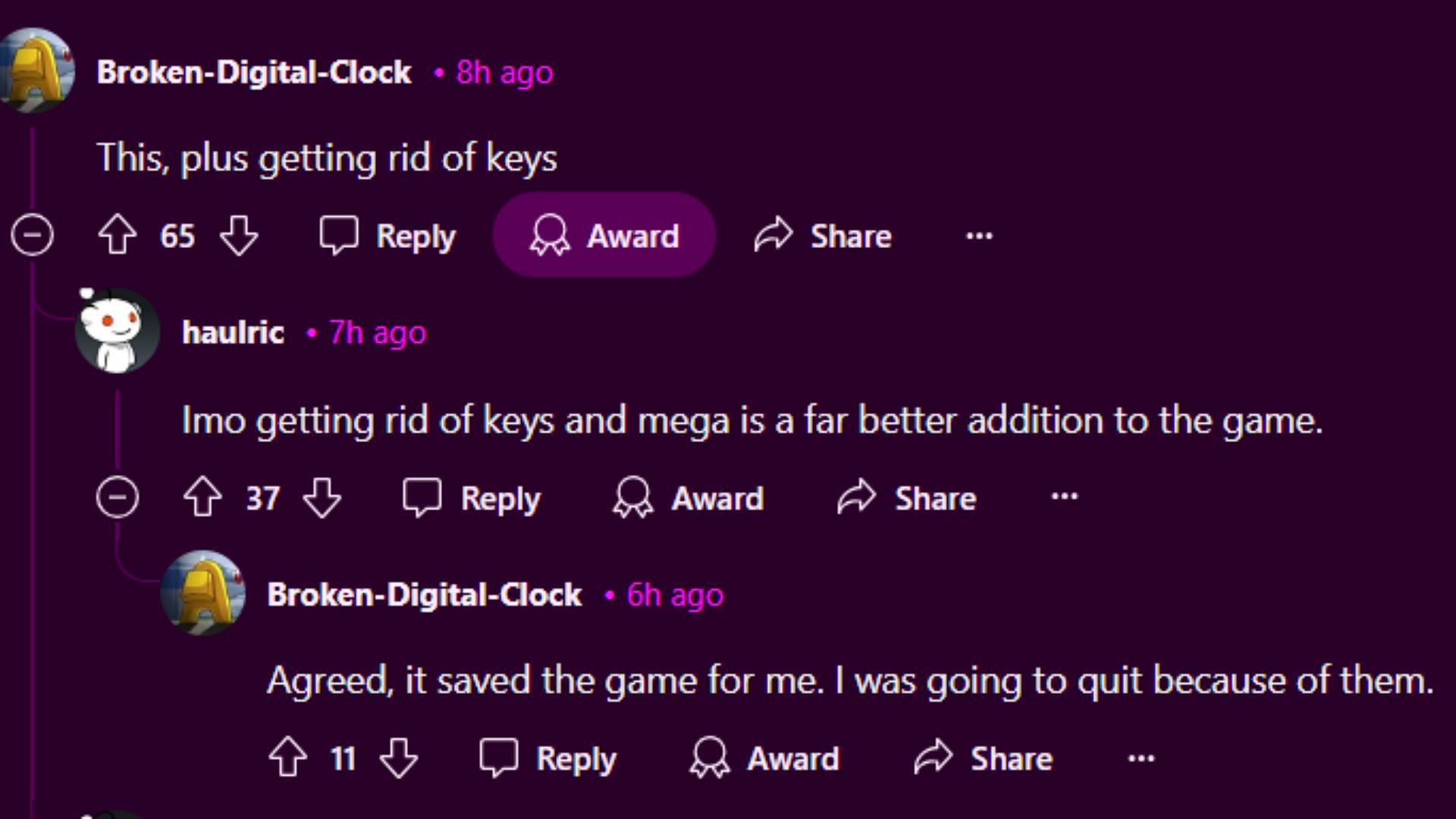 Fans believe that getting rid of keys and Mega evolutions was a good idea (Image via Reddit/axolicion)