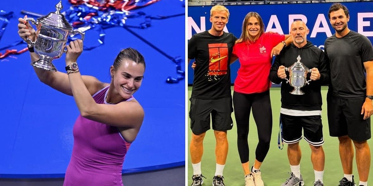 Aryna Sabalenka talks about her bond with her team (Image source: left/GETTY, right/INSTAGRAM)