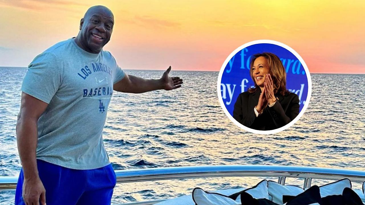 NBA fans react to Magic Johnson endorsing Kamala Harris (Source: Magic Johnson IG, Kamala Harris IG)