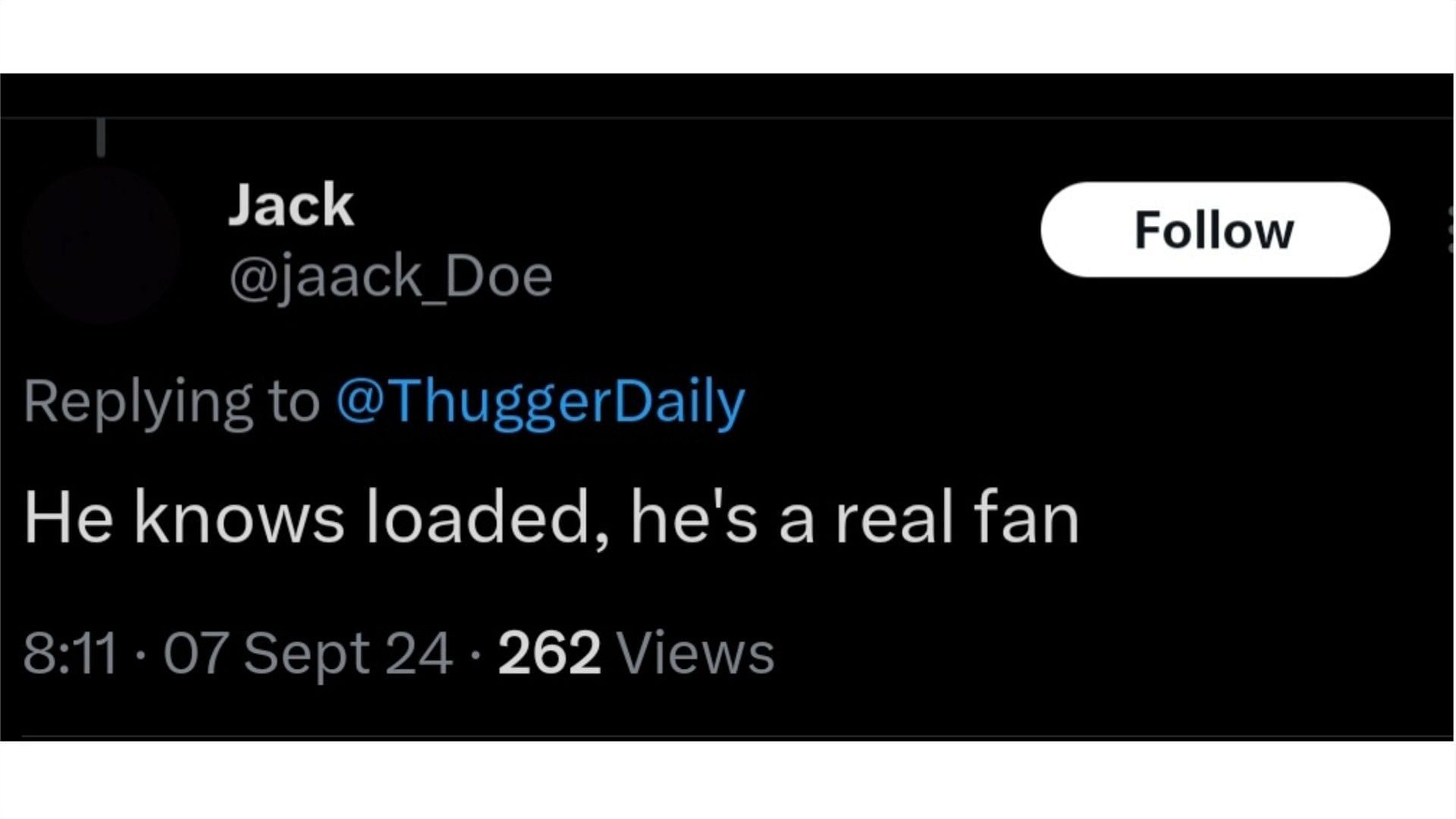 A user reacted to Post Malone&#039;s reaction to Young Thug, (Photo via @jaack_Doe/X)