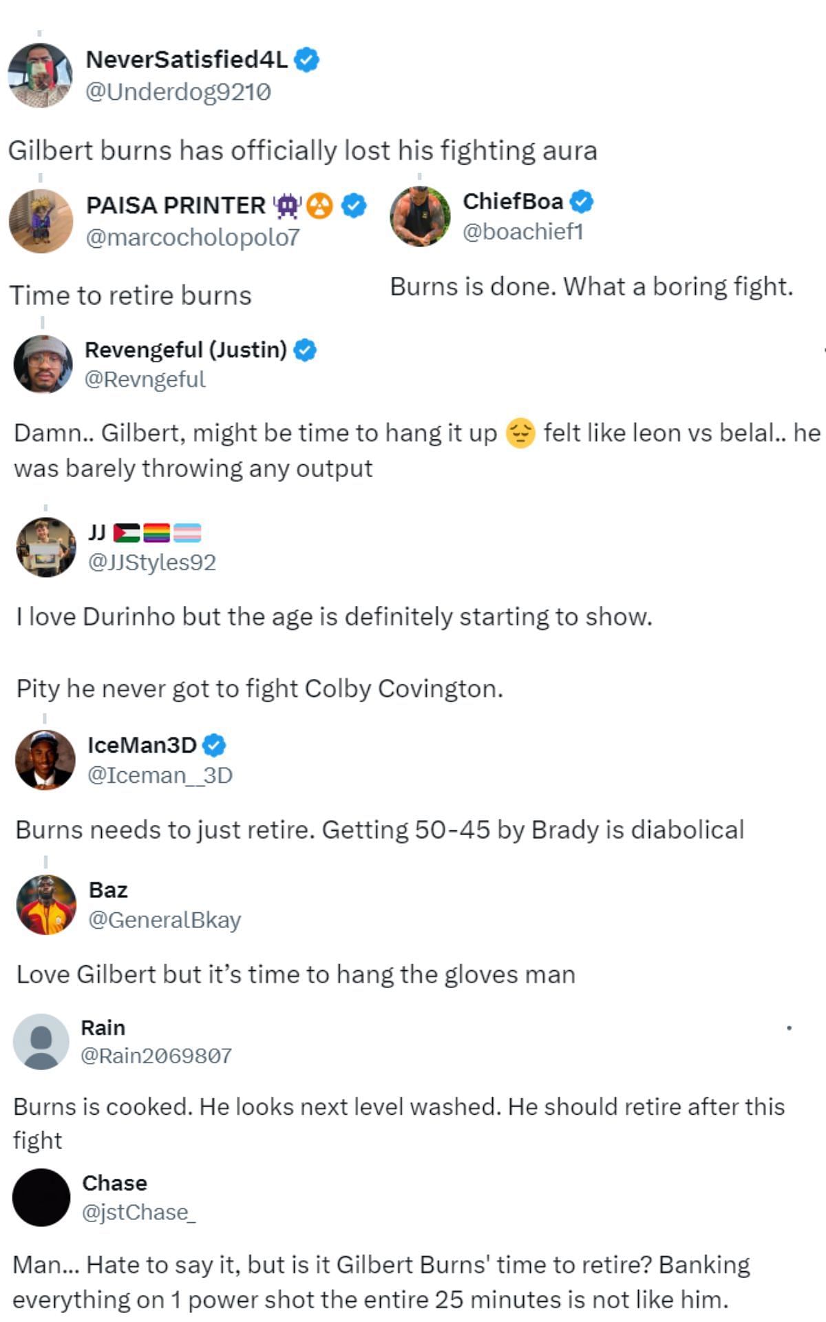 Fan reactions to Burns&#039; defeat