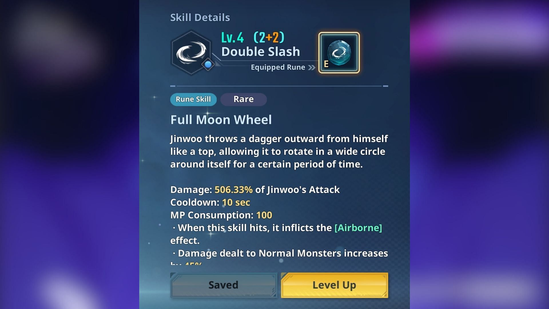 Double Slash with Full Moon Wheel. (Image via Netmarble)