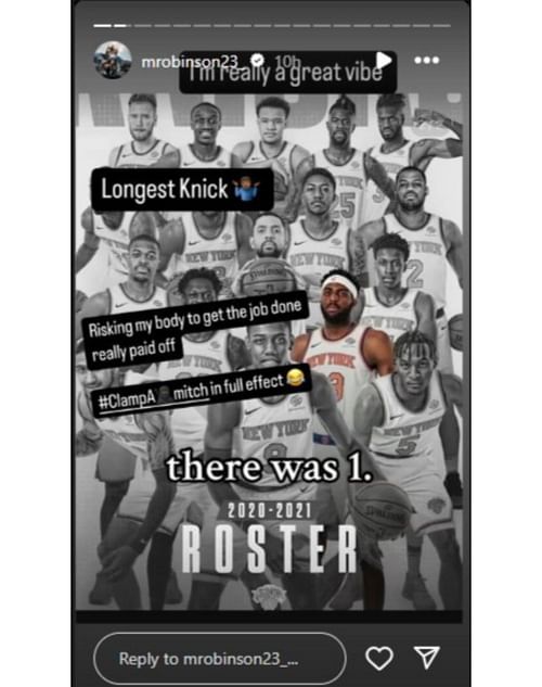 Longest-tenured Knick