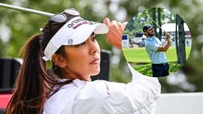 Max Homa reacts to Alison Lee's incredible eagle at the 2024 Solheim Cup