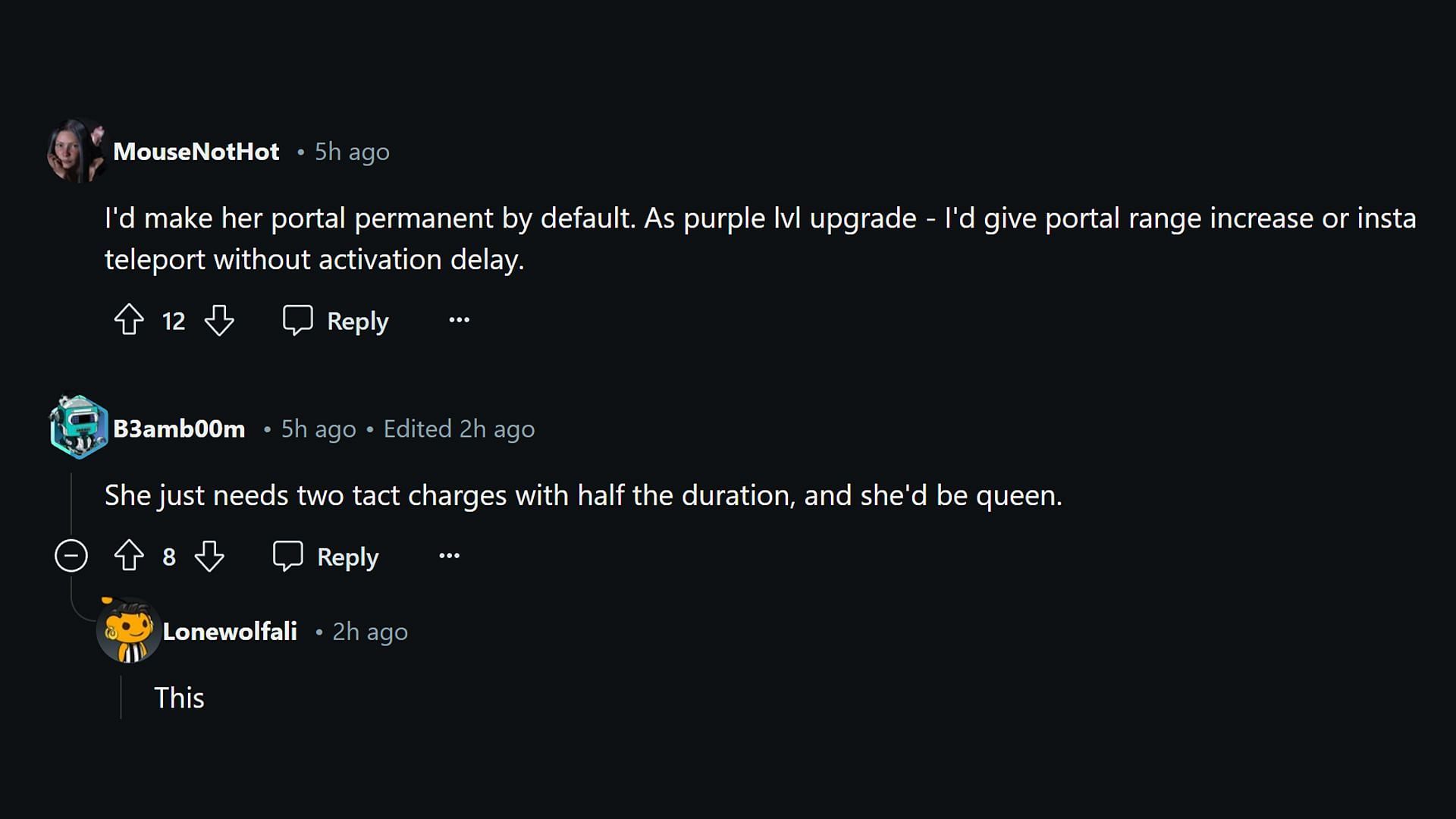 Apex Legends community comments about Alter buff (Image via Reddit.com)