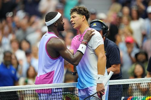 Ben Shelton (R), and Frances Tiafoe at the 2024 US Open (Image: Getty)