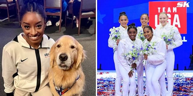 Beacon who rose to fame at USA Olympic Gymnastics Trials 2024 has been admitted to hospital. PHOTO: Instagram - @usagym (L)/ Getty Images (R)