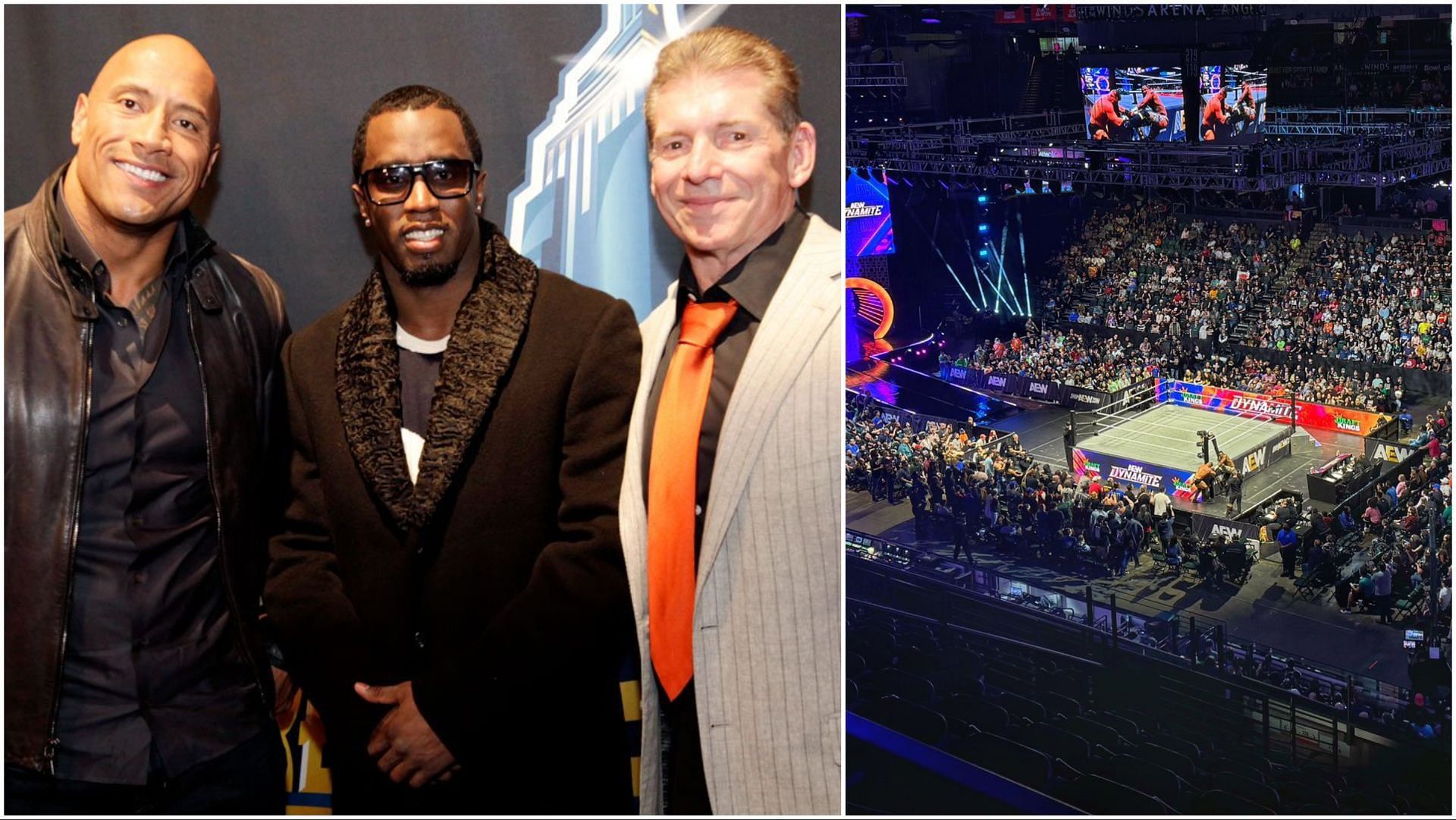 The Rock, Diddy, and Vince McMahon; AEW fans attend a live Dynamite