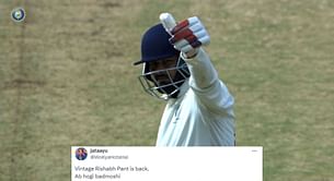 "Vintage Rishabh Pant is back, ab hogi badmoshi" - Fans react as Pant scores 61 off 47 balls in Duleep Trophy