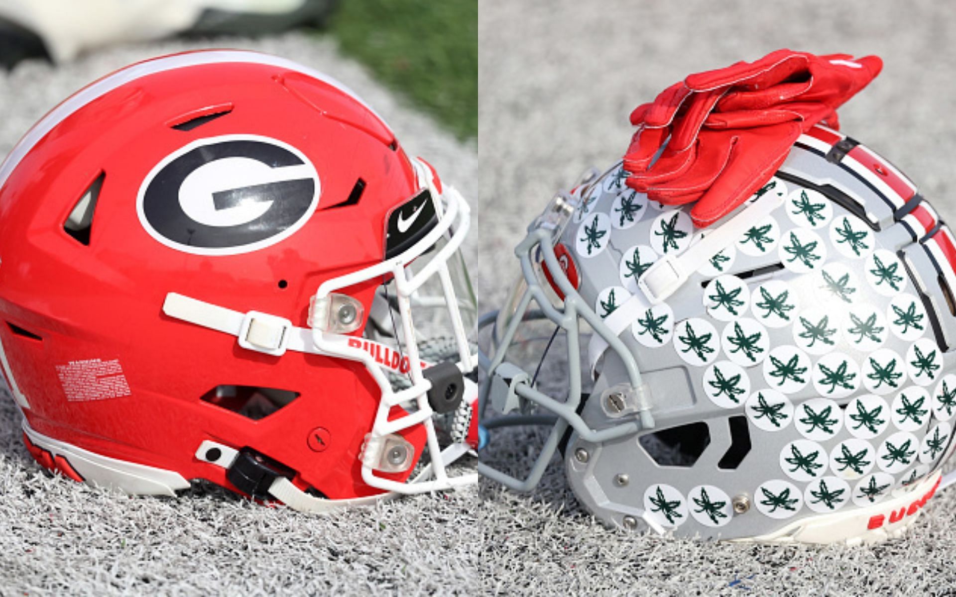 Georgia Bulldogs (left); Ohio State Buckeyes (right)