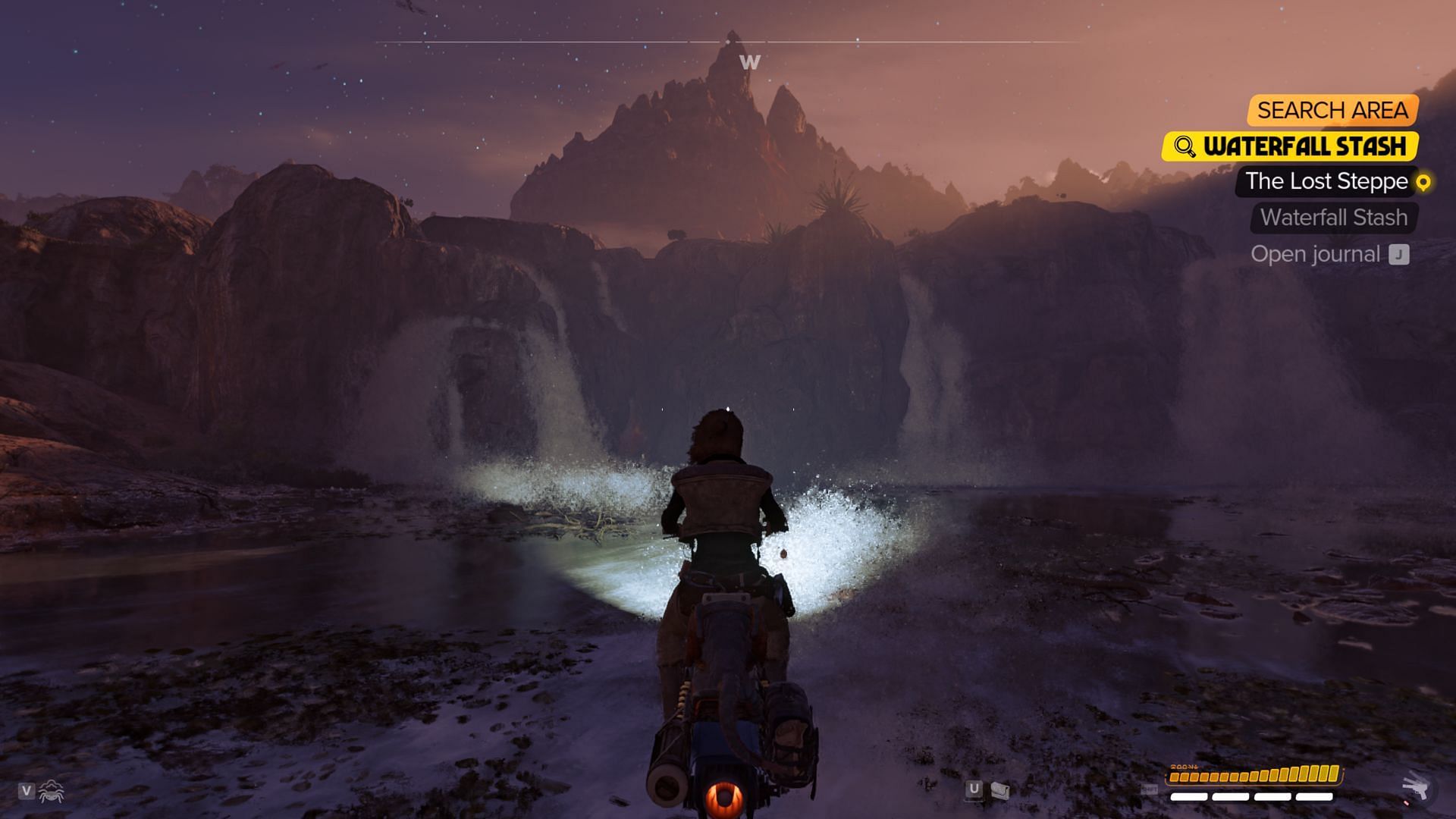 The waterfalls where the stash is located (Image via Ubisoft)