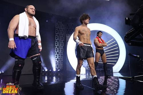 Recently formed trio of Samoa Joe, HOOK, and Katsuyori Shibata