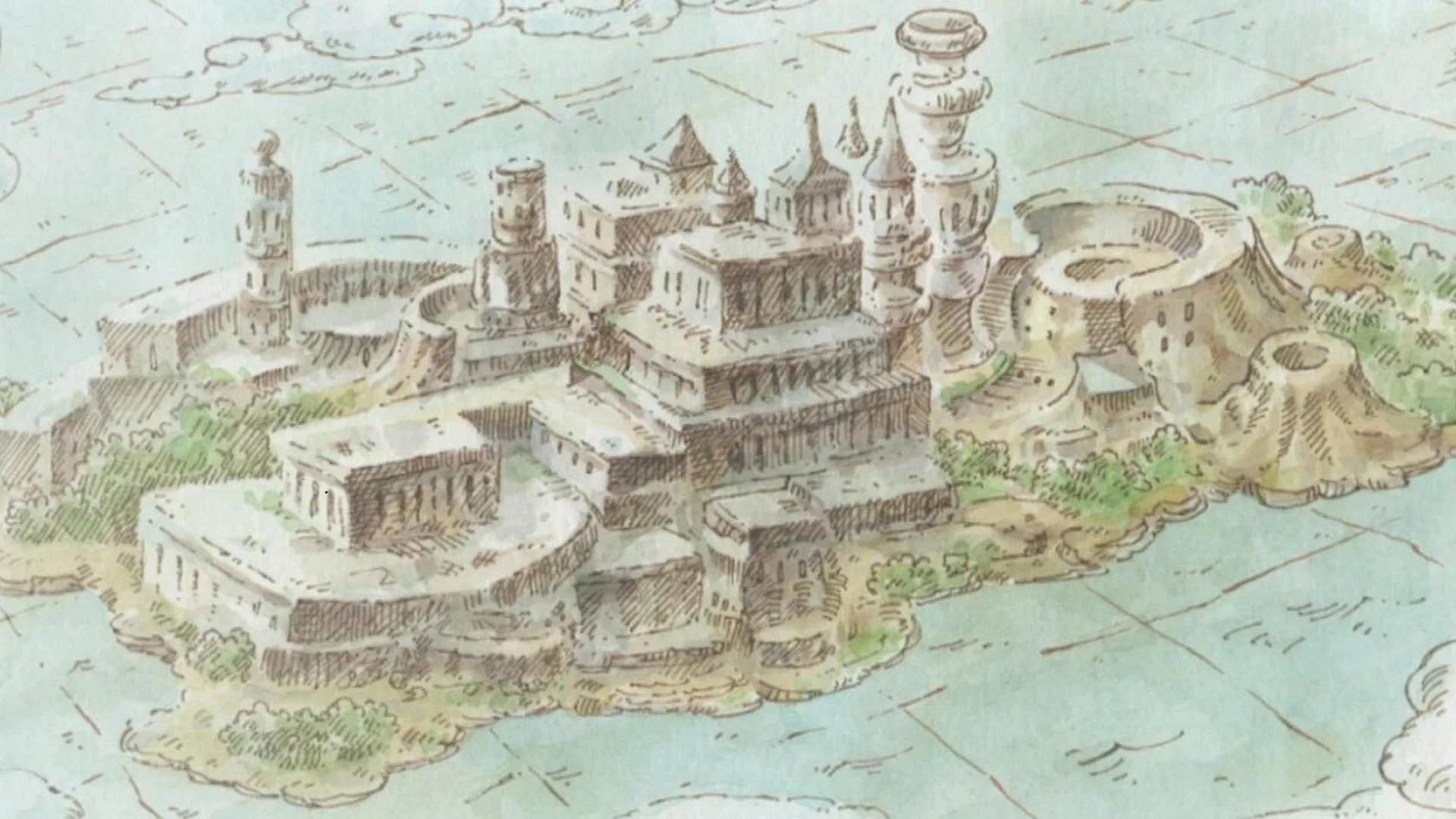 The Ancient Kingdom as shown in the anime (Image via Toei Animation)