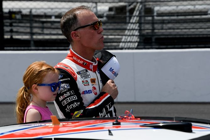 NASCAR star Kevin Harvick discusses his and Kyle Larson's daughters' go-karting outing