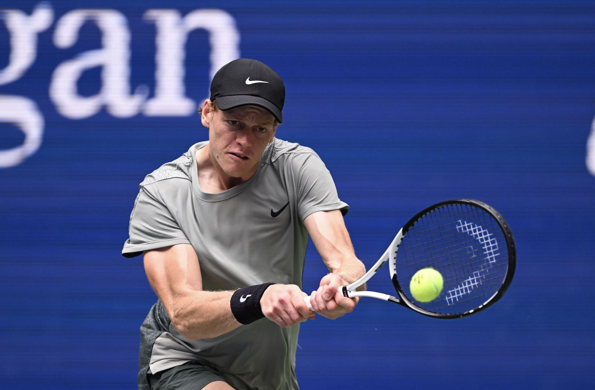 Jannik Sinner in action at the 2024 US Open (Source: Getty)