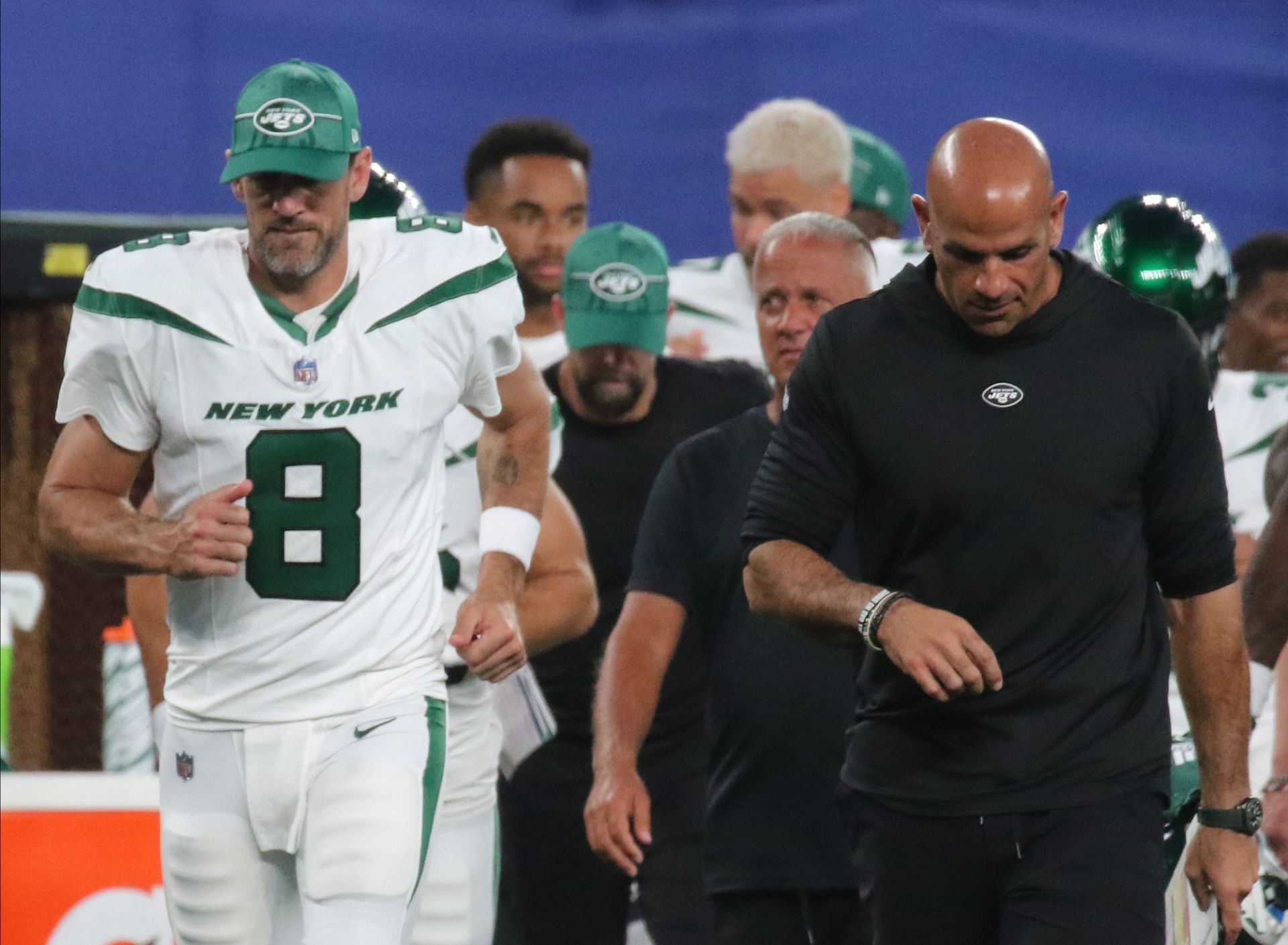 "FIRE ROBERT SALEH" Jets fans call out Aaron Rodgers and co after