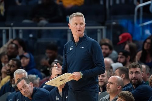 Warriors head coach Steve Kerr during the fourth quarter against the San Antonio Spurs at Chase Center. Photo Credit: Imagn