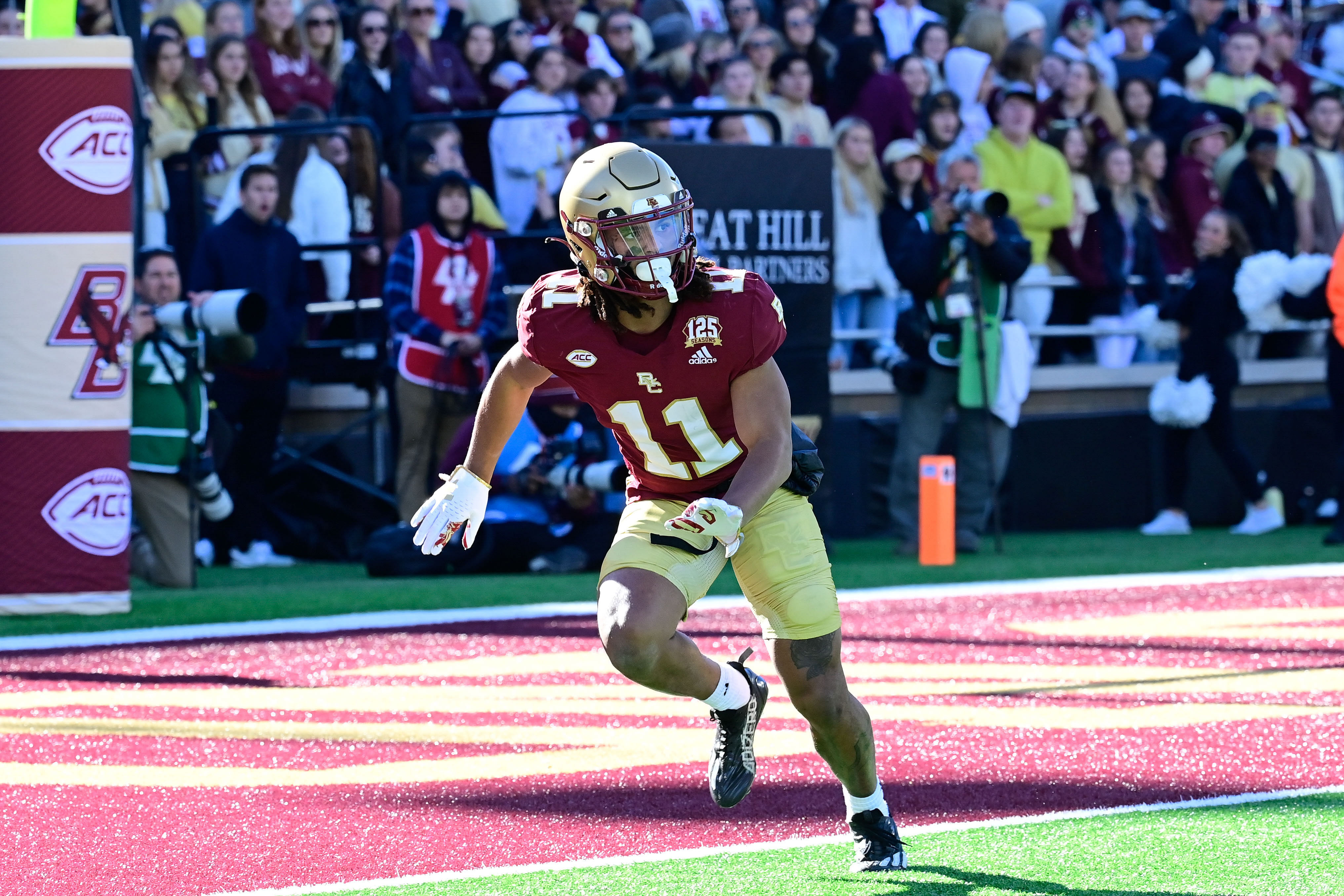 Despite a slow start in 2024, Boston College wide receiver &lt;a href=&#039;https://www.sportskeeda.com/college-football/lewis-bond&#039; target=&#039;_blank&#039; rel=&#039;noopener noreferrer&#039;&gt;Lewis Bond&lt;/a&gt; was one of the top-rated Eagles in CF25. (Photo Credit: IMAGN)