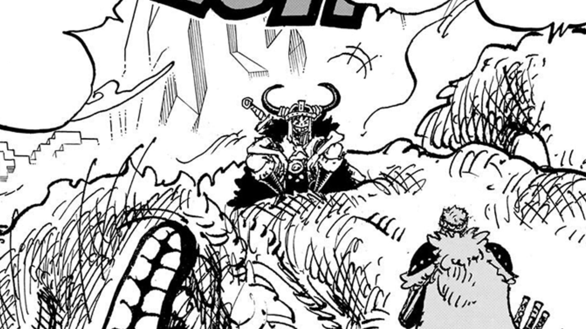 Monkey D. Luffy had a sword on his back in the latest chapter (Image via Shueisha)