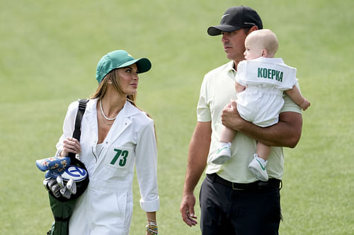 Jena Sims, Brooks Koepka and Crew at the 2024 Masters (Source: Imagn)