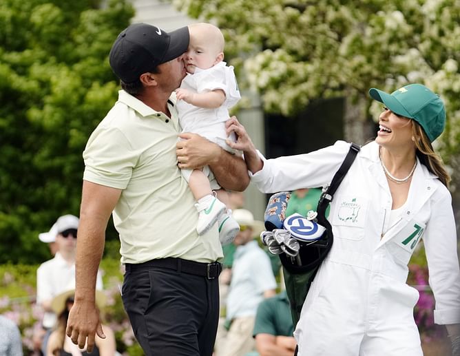 Brooks Koepka’s son Crew goes after golf equipment, Jena Sims shares interesting detail