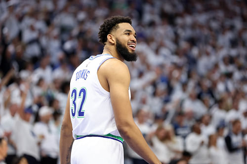 Karl-Anthony Towns is the 2023-24 Kareem Abdul-Jabbar Social Justice Champion. (Photo: IMAGN)