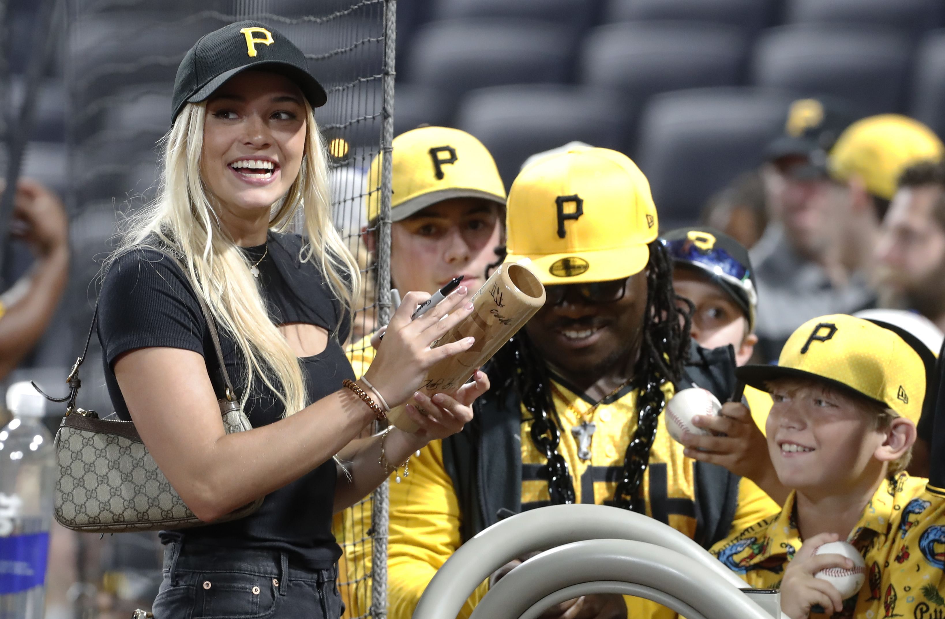 Los Angeles Dodgers at Pittsburgh Pirates - Olivia Dunne (Photo via IMAGN)