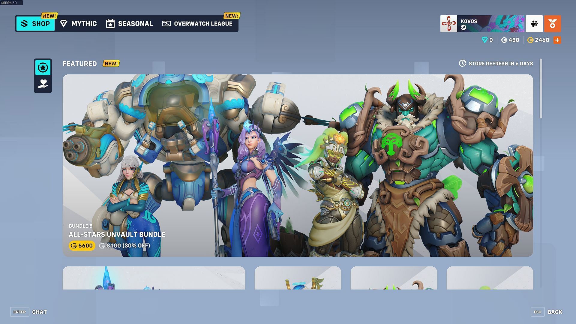 Overwatch Store tab (Image via Blizzard Entertainment)