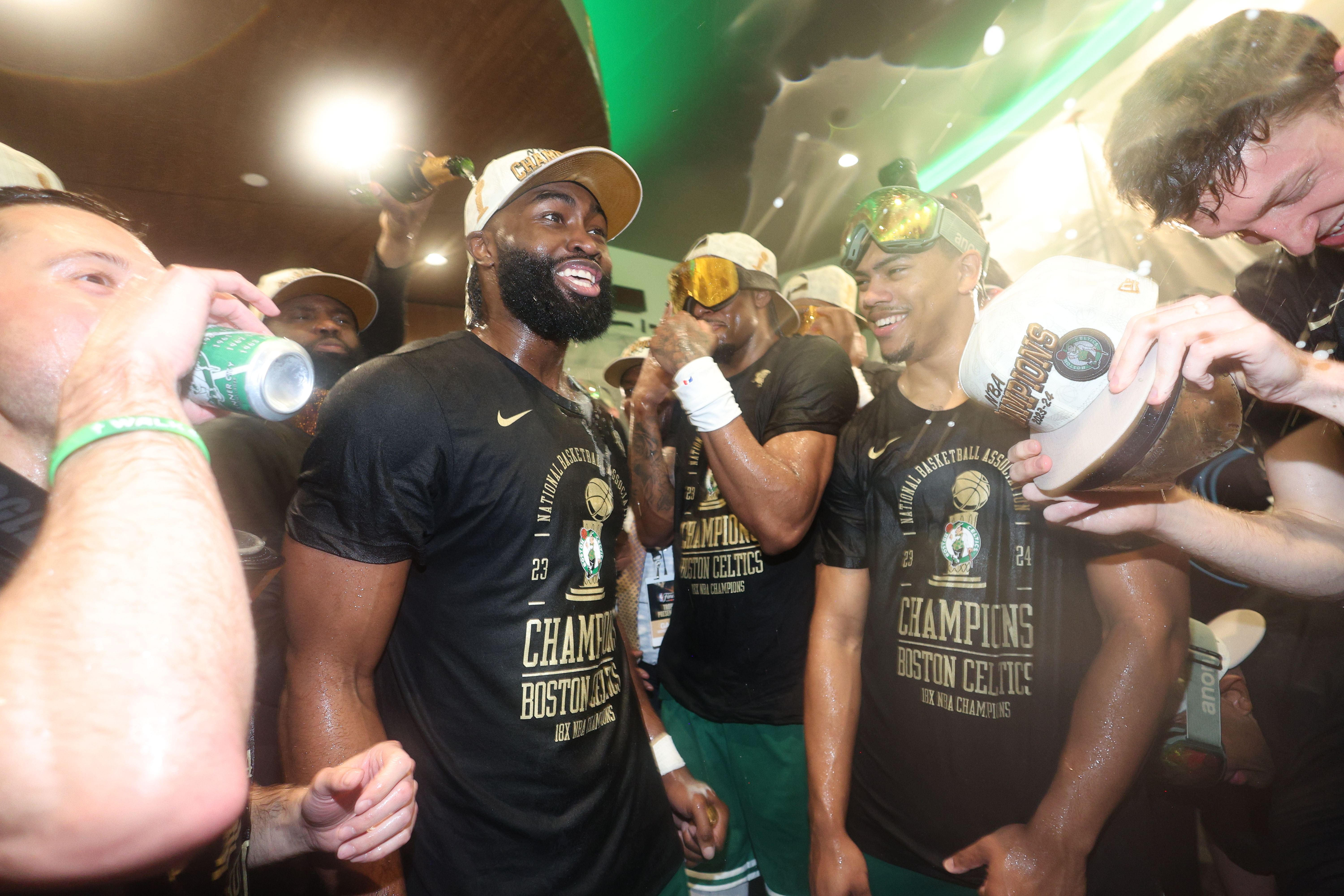 Boston Celtics enjoying championship victory in 2024 NBA Finals - Source: Imagn