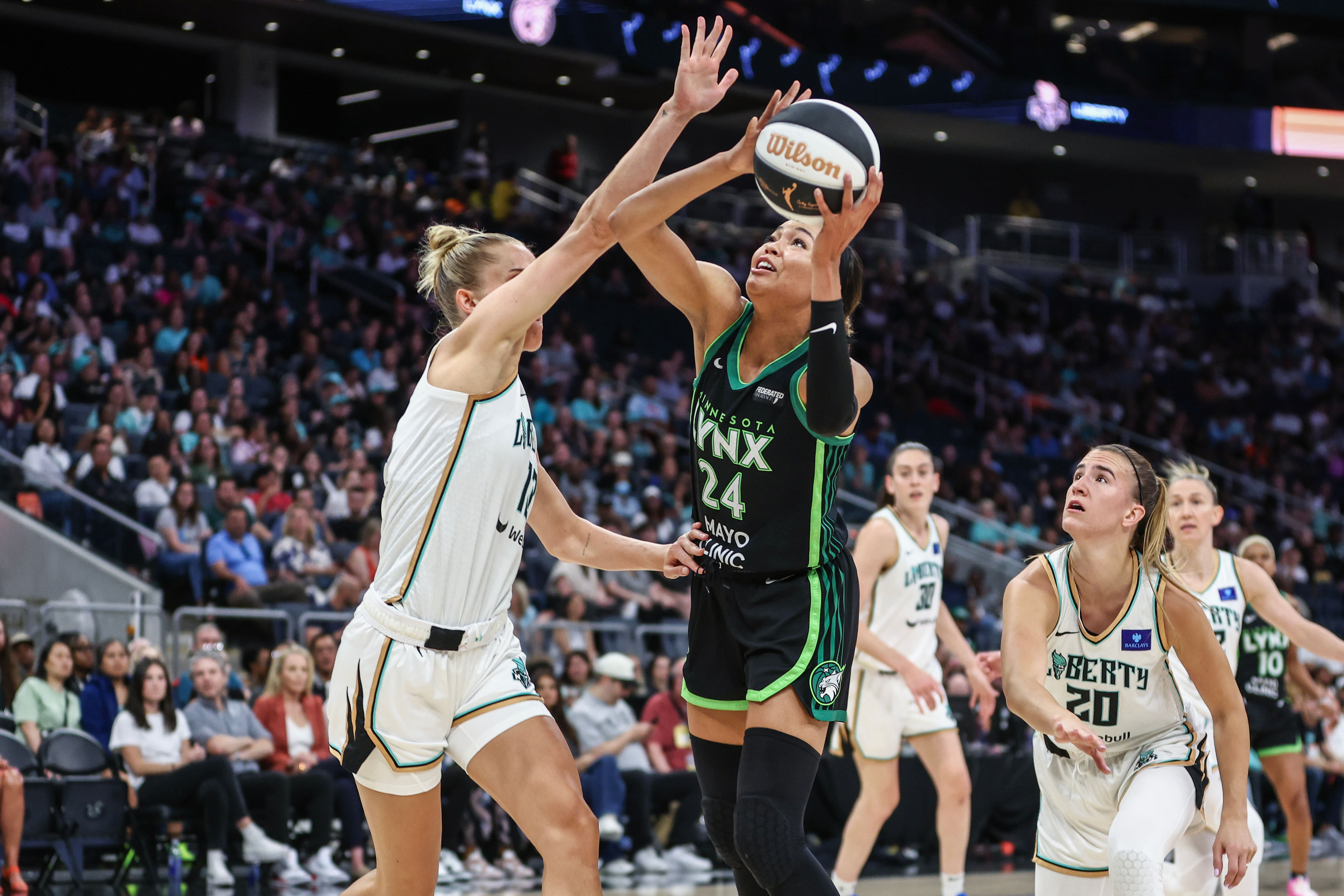 Minnesota Lynx forward Napheesa Collier at UBS Arena (Image Credit: IMAGN)