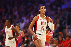 Watch: A'ja Wilson shares wholesome moment with her parents after historic night vs. Sun