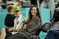 Megan Rapinoe and Sue Bird watch a women's basketball semifinal game during the Paris 2024 Olympic Summer Games. Photo Credit: Imagn