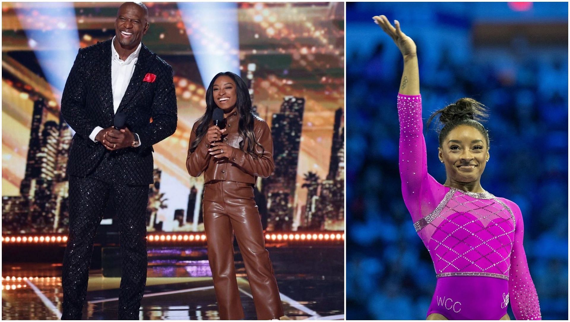 Simone Biles and Terry Crews at the America