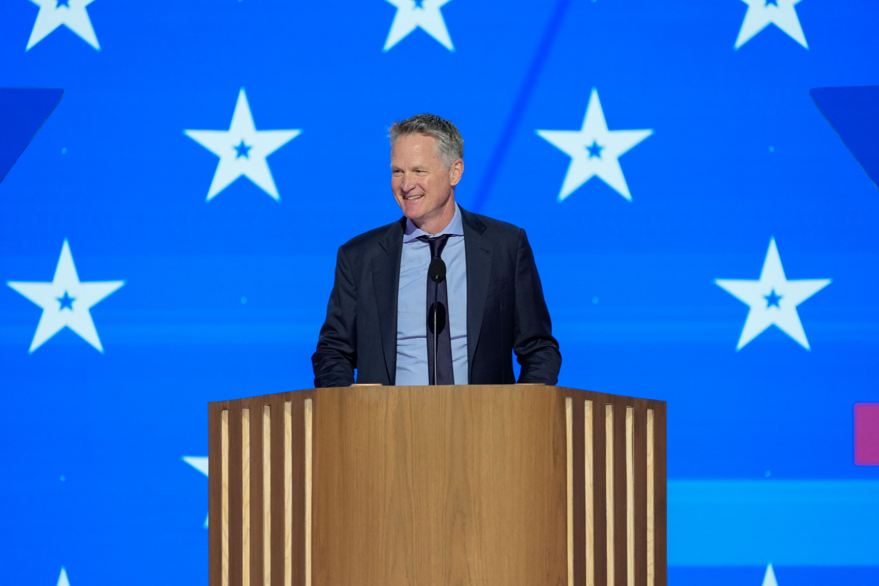 Golden State Warriors coach Steve Kerr at the Democratic National Convention - Source: Imagn