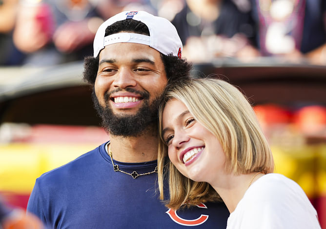 Caleb Williams' girlfriend Alina Thyregod recaps gameday experiences
