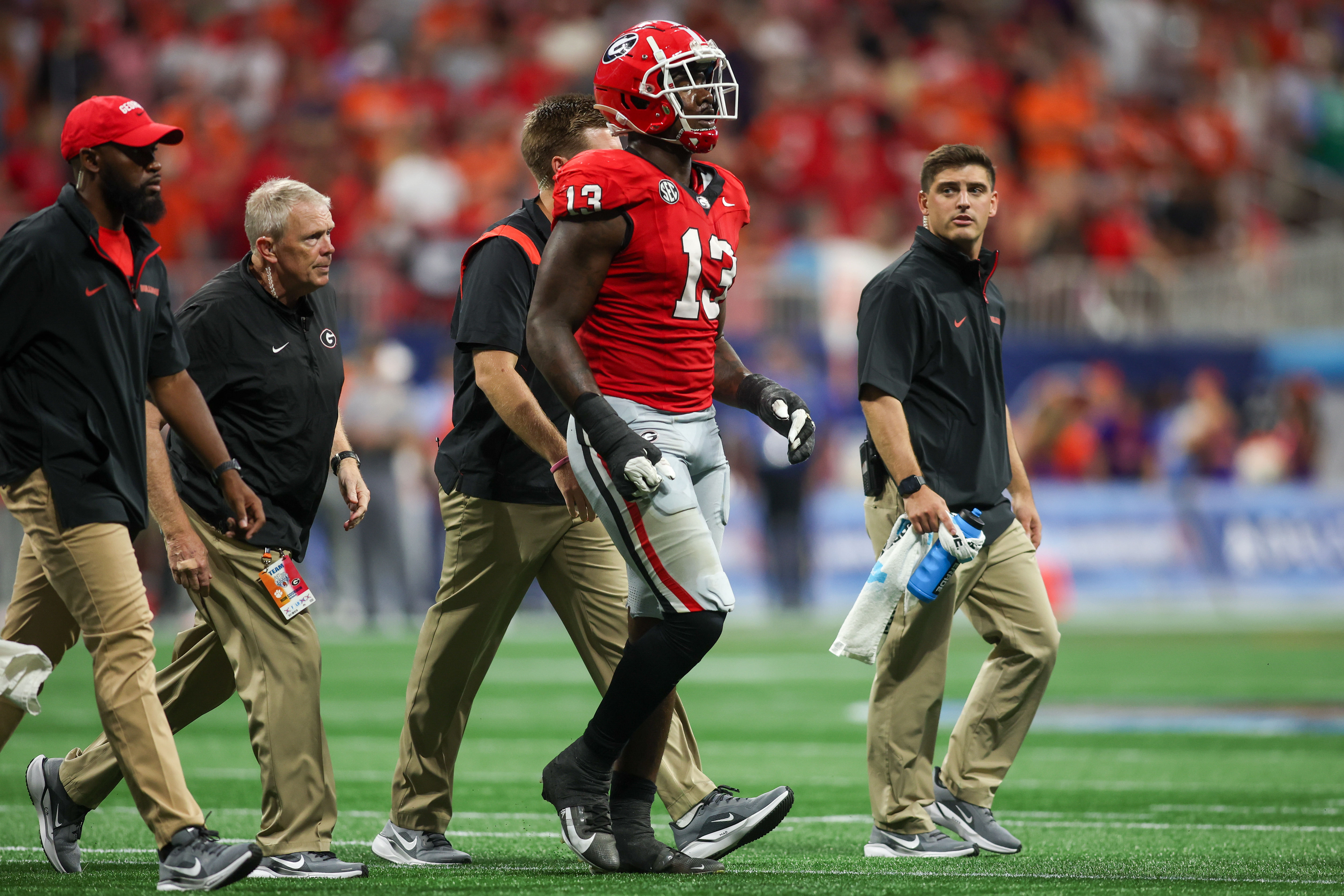 Georgia&#039;s Mykel Williams is still looking to return to the field after an injury in Week 1 (Image Credit: IMAGN)